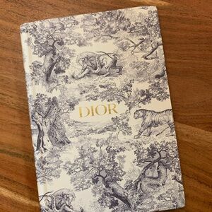 Dior Jungle Print Notebook in Blue and Gold